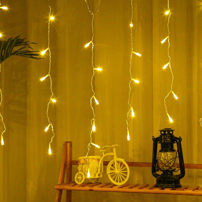 LED ice strip lights indoor plug-in TV lights string curtain lights outdoor street festival Christmas decoration starry sky top lighting thumbnail