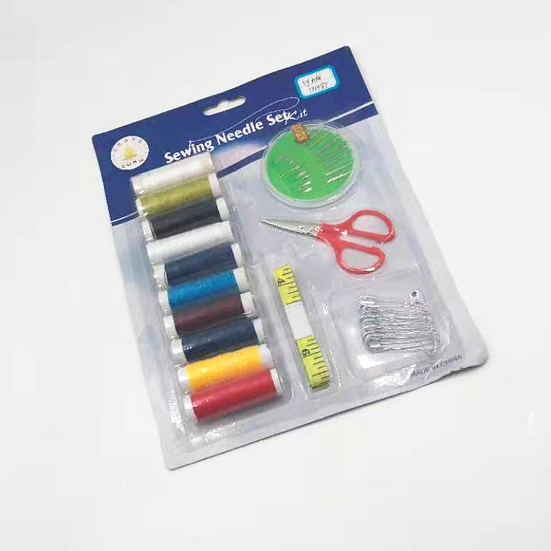 A popular and best-selling sewing kit for home use, including a sewing kit, small scissors, a flexible tape measure, buttons, pins, and a tape measure details Picture