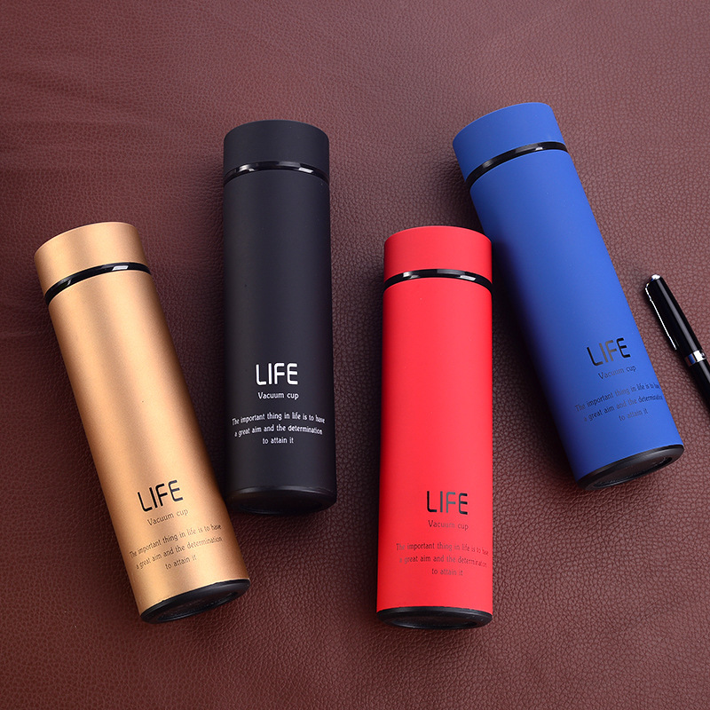 Stainless steel vacuum cup Frosted rubber cup Outdoor water cup Vacuum cup custom LOGO cup