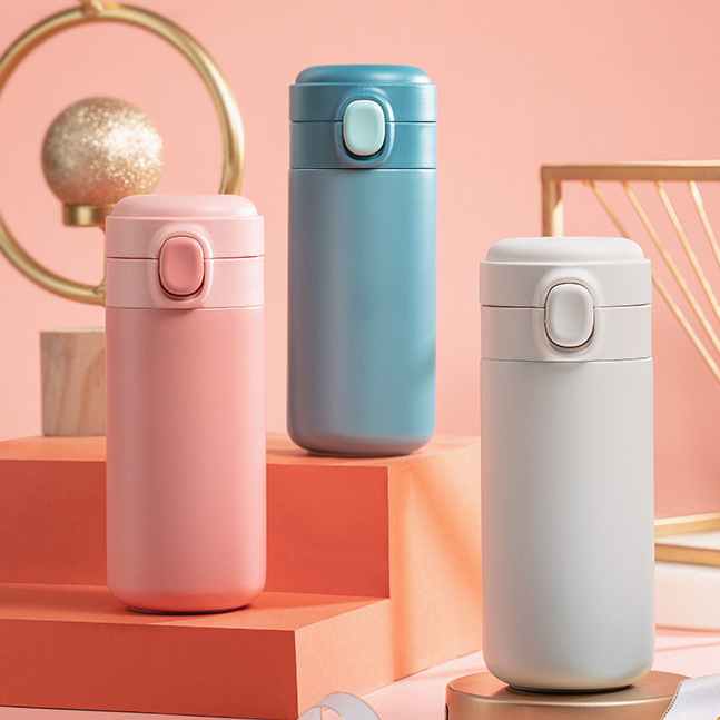 304 new smart bounce cup lovely stainless steel vacuum vacuum cup Pea water cup gift handy cup wholesale
