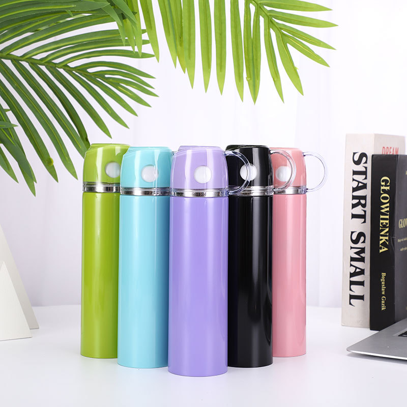 New stainless steel vacuum vacuum cup portable transparent lid warhead gift cup advertising cup wholesale set logo