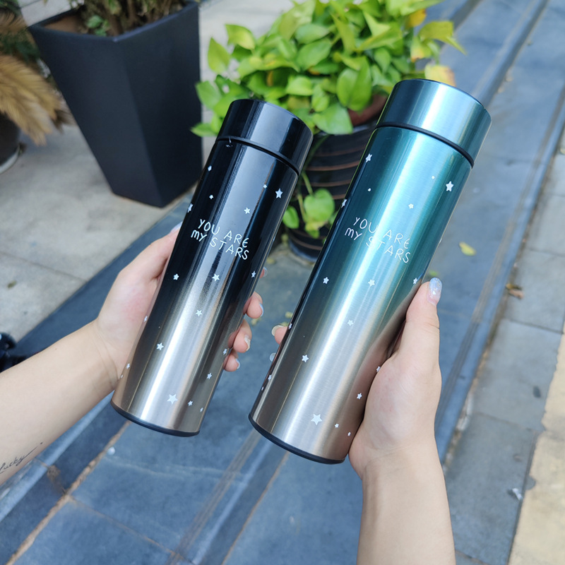 Stainless steel straight intelligent thermos cup Intelligent temperature measurement display temperature water cup advertisement Cup gift can be fixed LOGO