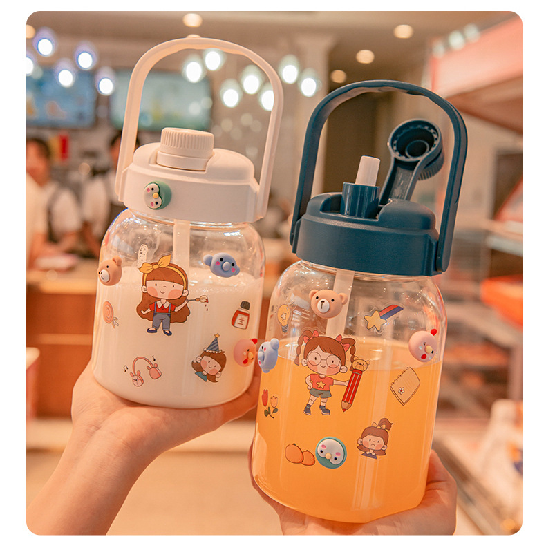 Gift cup Set water cup Large capacity high borosilicate straw glass a generation of high appearance level color glass factory