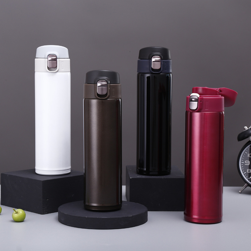 Men's and women's stainless steel vacuum cup bounce lid commercial car outdoor portable vacuum large capacity water cup wholesale
