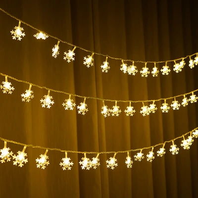 Snow lights string led small colored lights Star lights battery box Flashing lights string Christmas holiday ins decorative lights span thumbnail