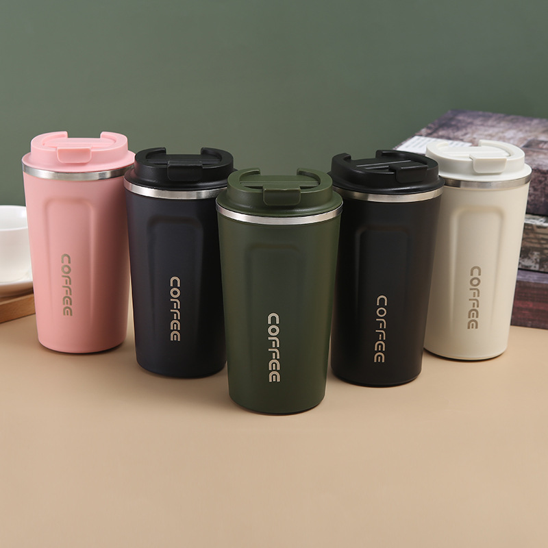 The double-layer vacuum stainless steel vacuum cup is customized with European gift cup with lid