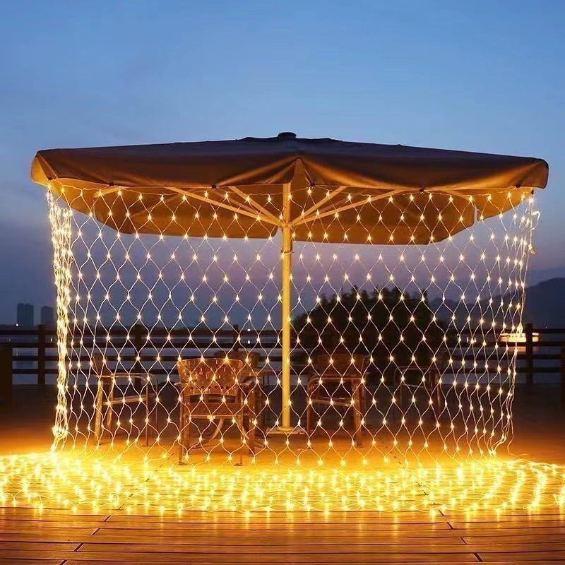 24V Low pressure net lights fishing net lights color lights led flashing lights string lights decorated lawn bush outdoor waterproof room