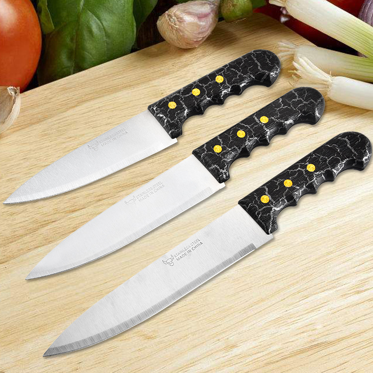 Manufacturers direct stainless steel kitchen knife sharp chef kitchen knife meat knife knife with fruit knife wholesale