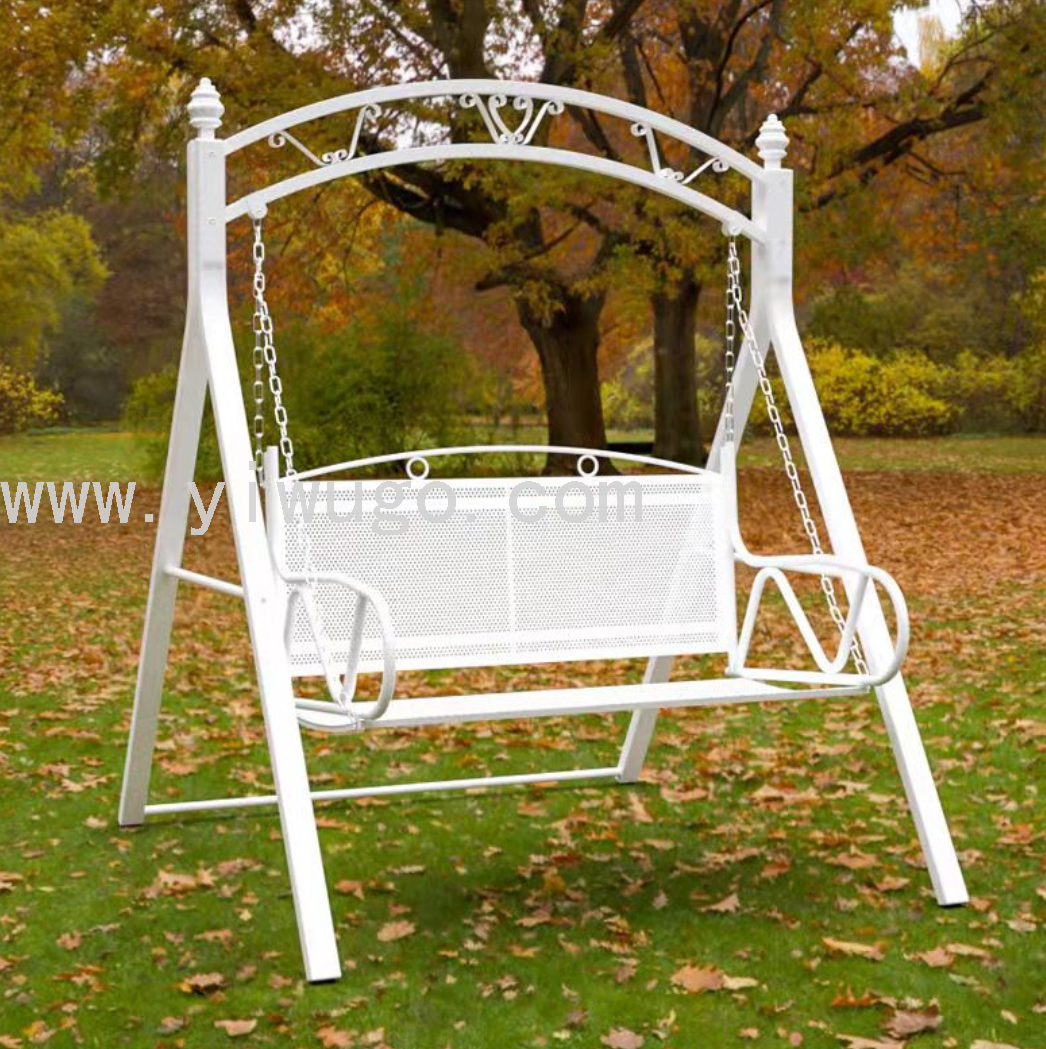 Outdoor iron swing chair patio hanging chair balcony chair household rocking chair garden American rocking chair swing