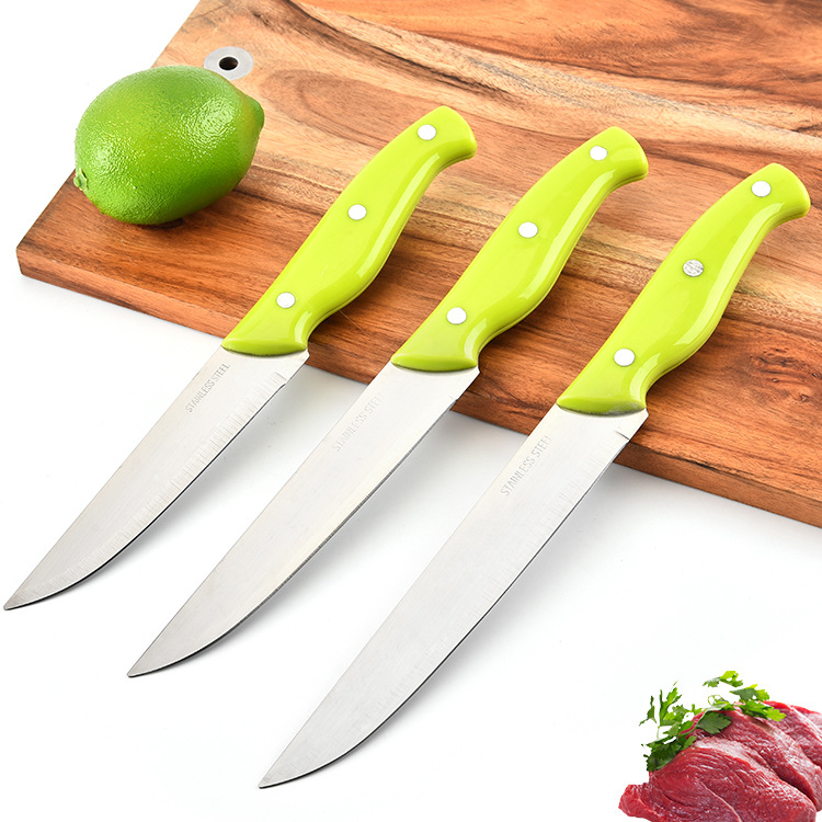 Hot selling stainless steel carving knife plastic handle slicing knife multi-purpose knife household kitchen knife thumbnail