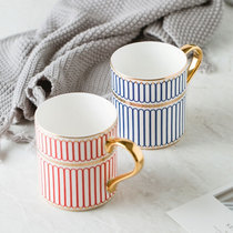 Nordic style INS luxury gold ceramic cup wedding with hand gift mug mug student couple gift mug