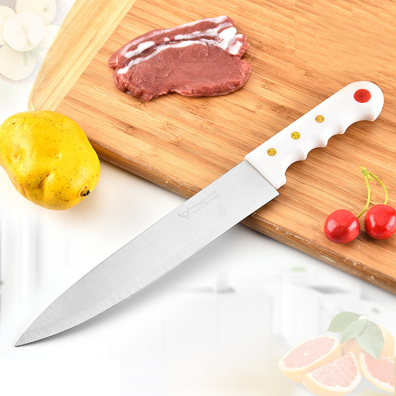 Factory direct chef's knife with white handle stainless steel kitchen knife stainless steel kitchen knife knife fruit knife