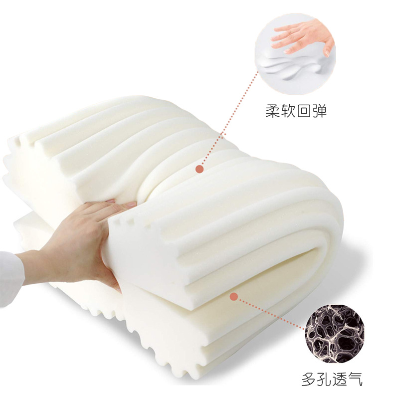 Amazon Cross-border Home slow-rebound memory foam wavy high and low bow pillow, neck support pillow, adult sleep pillow Specification drawing