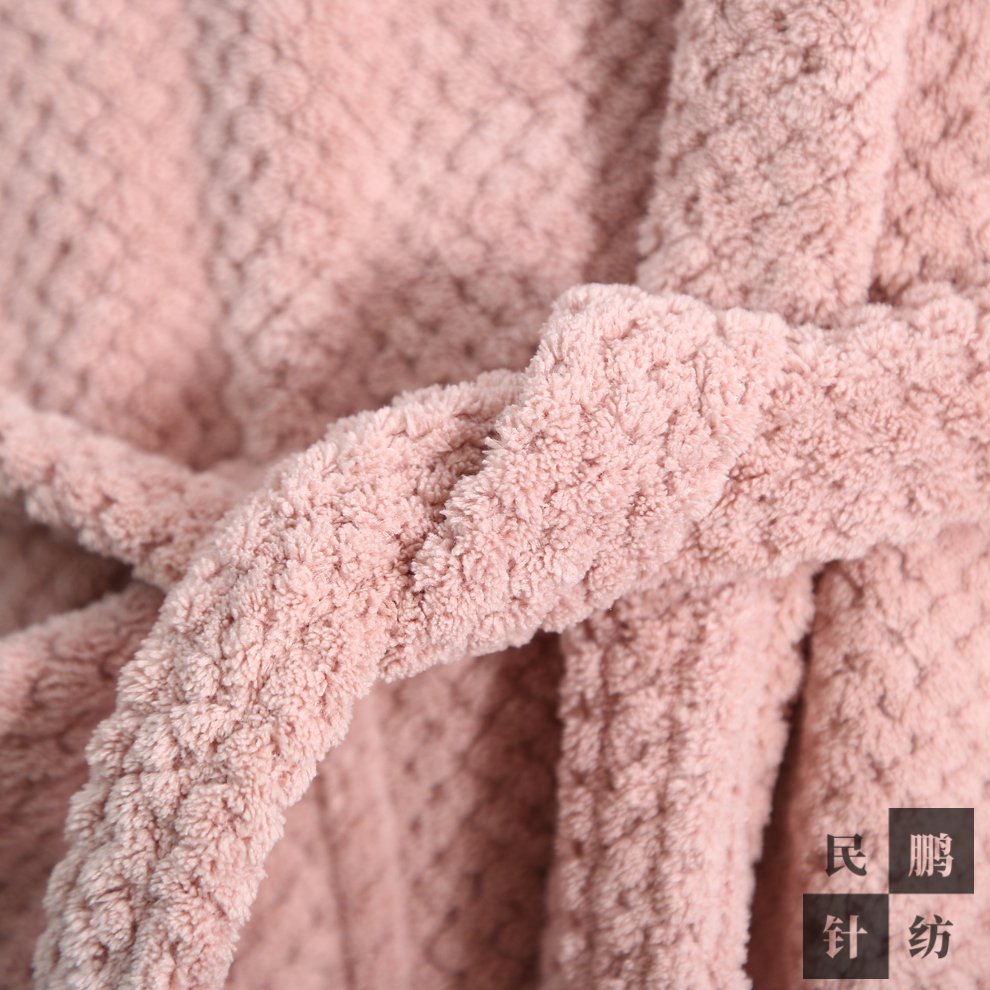 Five-star hotel bathrobes for adults, men and women, long couple bathrobes, spring and winter pure cotton highly absorbent towel material bathrobes Specification image