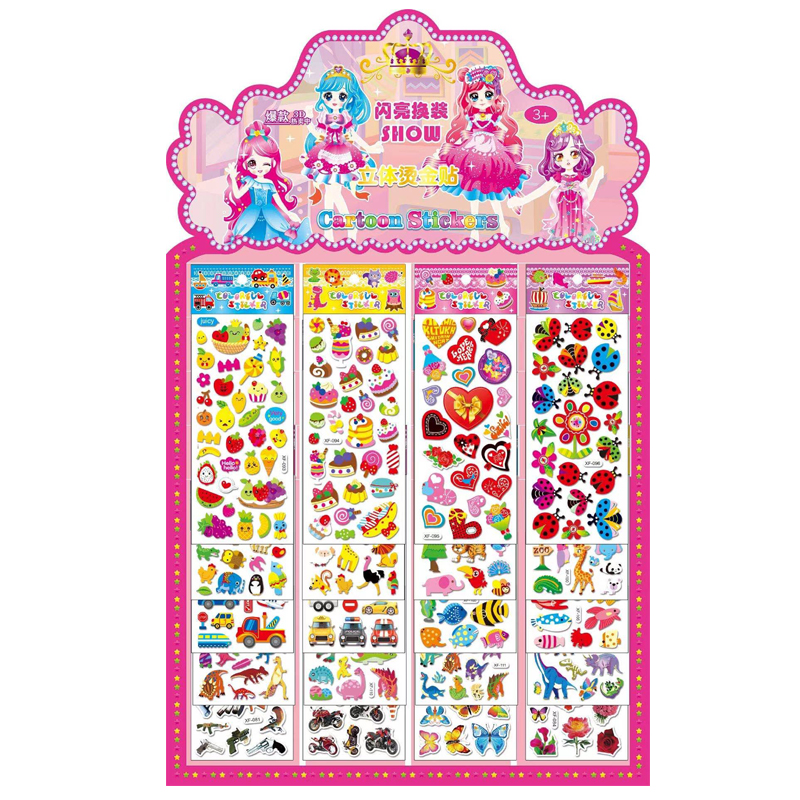 吊板玩具女孩时尚换装贴换衣服贴不干胶贴纸粘贴贴纸批发挂板玩具