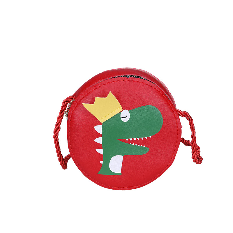 New creative dinosaur crossbody bag, fashionable and individual pu coin purse, cute card Tong kindergarten girl single-shoulder bag Item Picture