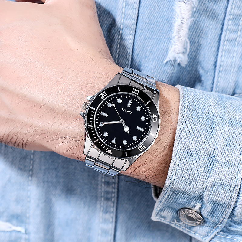 Selling men's water ghost Watch business luminous quartz Watch steel band douyin live Watch manufacturers wholesale