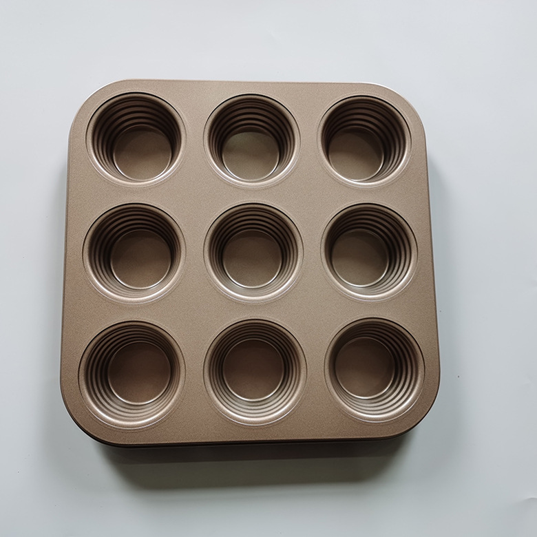 Export trade color 9 even five pans mold carbon steel non-stick cake mold baking utensils thick