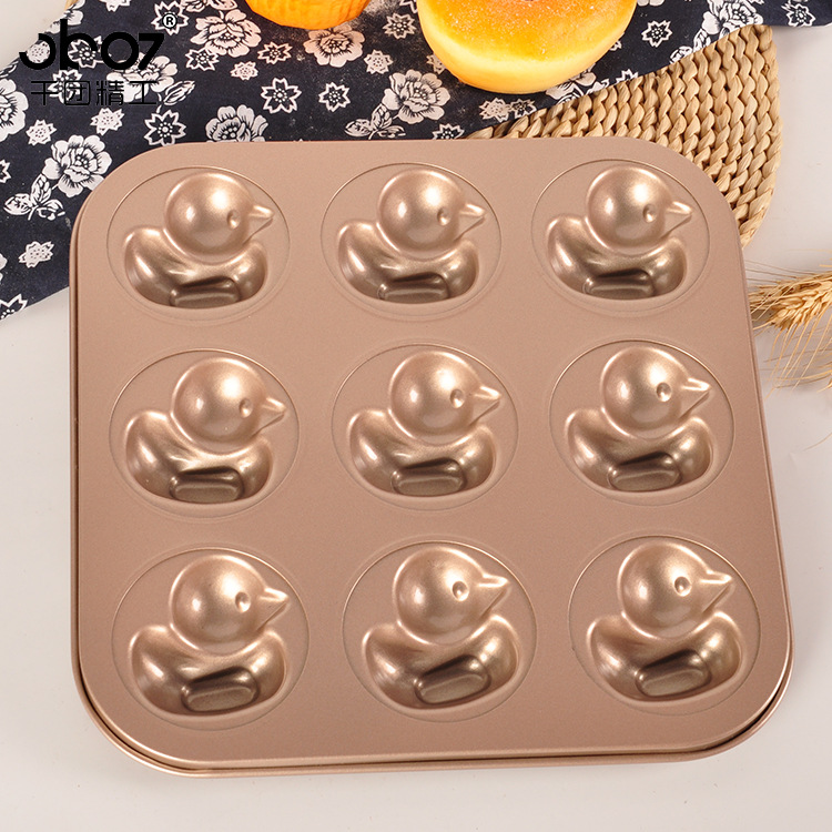 9 even duck baking pan mould carbon steel non-stick cake mould baking utensio thickness 0.4mm