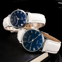 Wechat business explosion-style quartz watch single-source watch men and women dazzling waterproof black and white lovers belt watch
