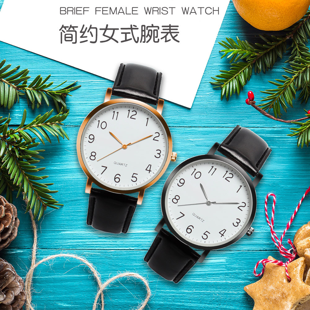 Simple fashion watches for men and women neutral watch belt 12 digital student trade watch a generation