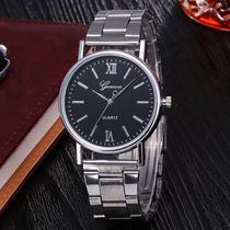 Men's super thin commercial steel band Watch Men's gift Geneva steel band quartz watch