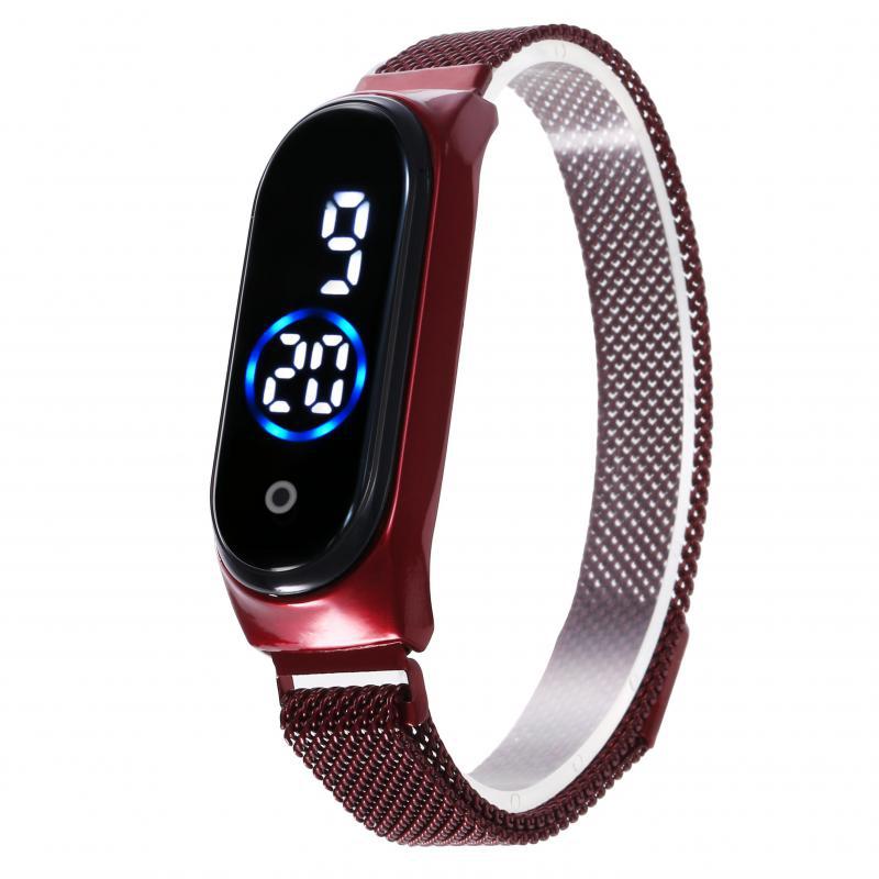 Led watch magnet stone waterproof touch rice fashion touch control 3 m 4 electronic bracelet watch