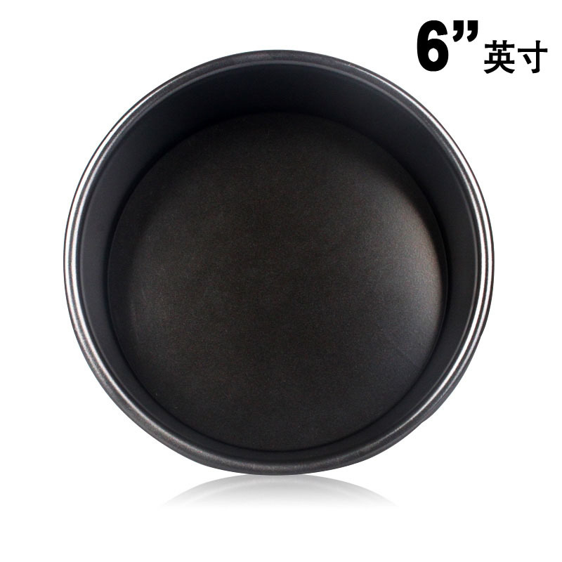 出口外贸 加厚6寸活底蛋糕模铝合金不沾戚风蛋糕工具0.8MM厚