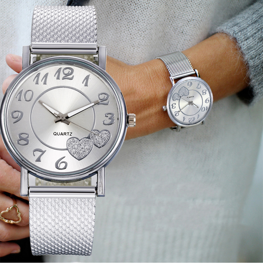 Women's casual fashion network with love shape women's simple Watch wholesale Watch