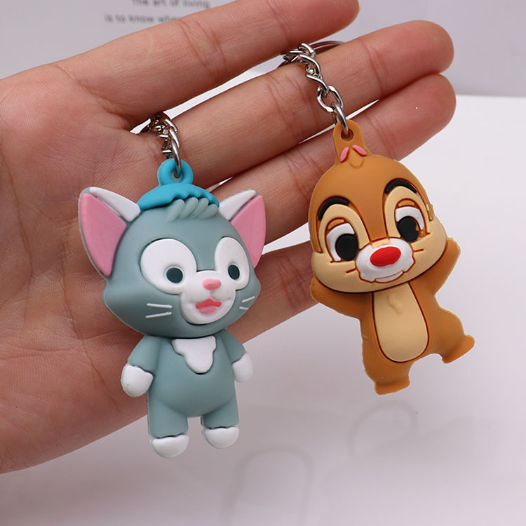 Dibujos animados creativos gato lindo ardilla llavero colgante ropa de niños bolsa de escuela bolsa de pluma colgante de bolsa regalos pequeños Specification image