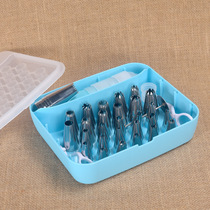 Piping mouth set EVA piping bag large and small piping mouth set stainless steel piping mouth box 40 pieces
