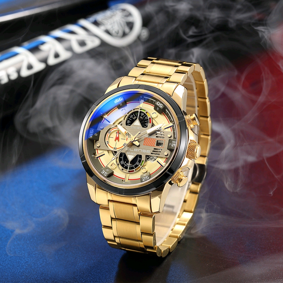 202 New men's sports watch Multifunctional Blue light fashion waterproof watch men