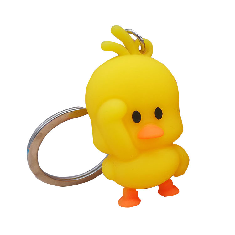 Pato tik yin pequeño pato amarillo llavero llavero de dibujos animados colgante de cadena bolsas accesorios pequeños regalos puestos de tierra puestos de mercado nocturno Item Picture