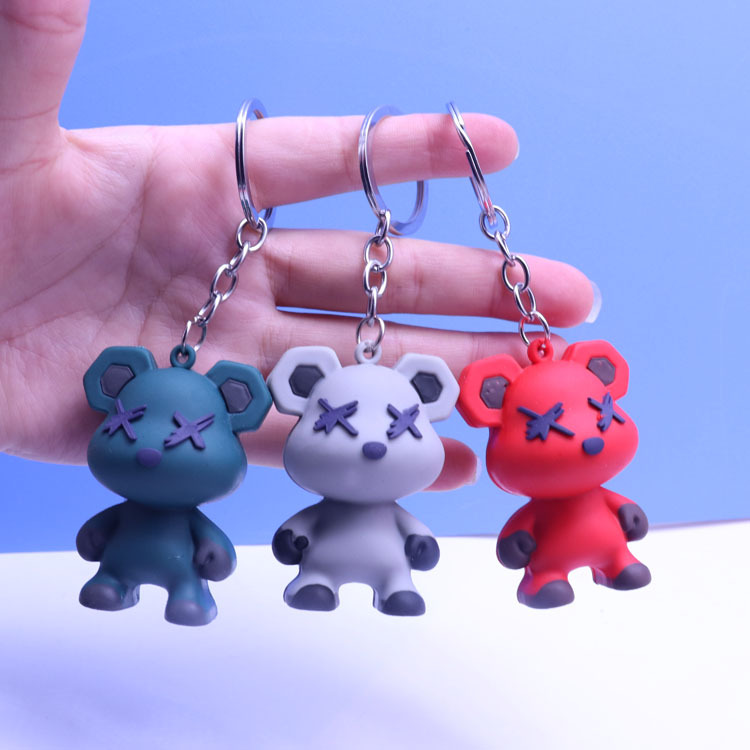Starry sky bear dragon keychain, cute mobile phone pendant, trendy and personalized schoolbag hanging accessory, business small gift wholesale