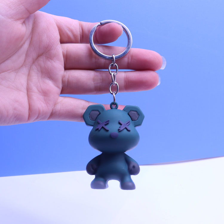 Starry sky bear dragon keychain, cute mobile phone pendant, trendy and personalized schoolbag hanging accessory, business small gift wholesale Specification image