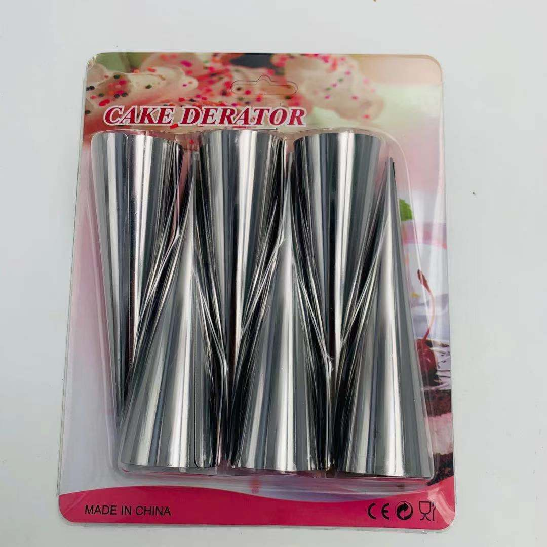 Hollow bread stainless steel mold croissant core mold ice cream cone baking tools for DIY western pastry
