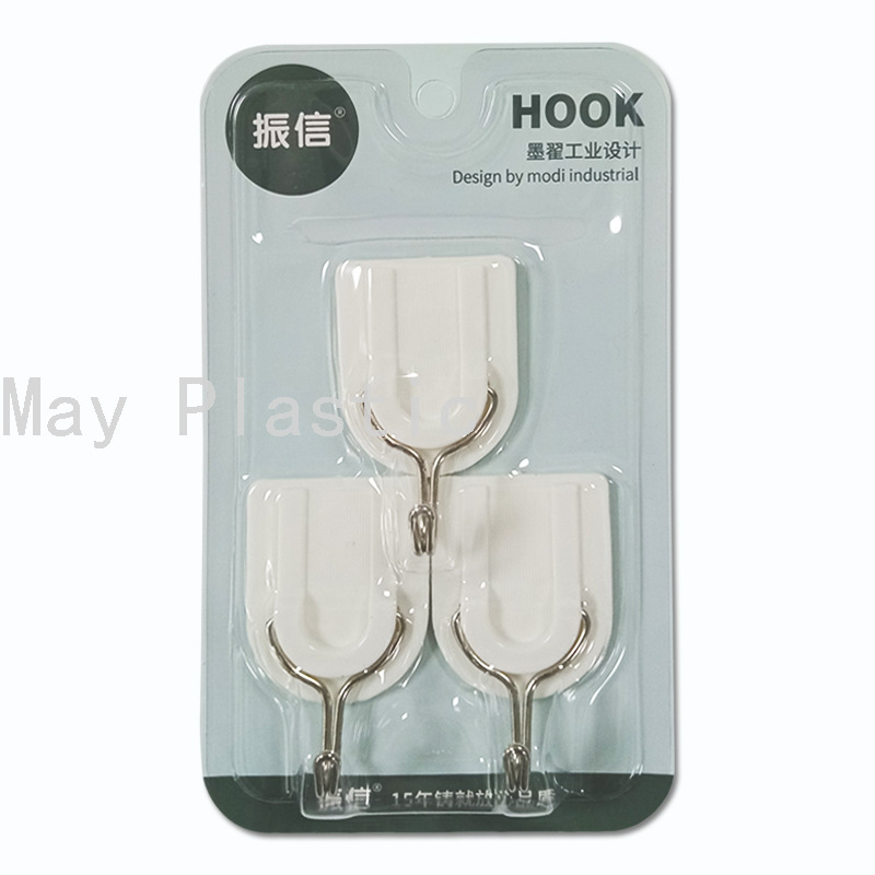 Z24-7752三个装创意白色简约粘钩强力墙壁塑料挂钩