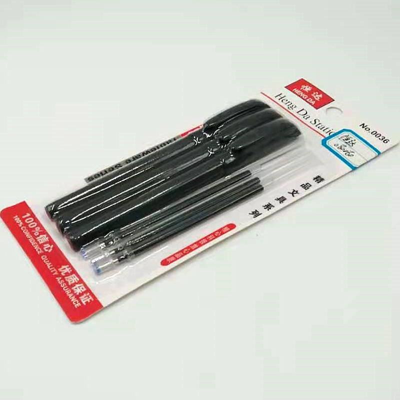 Best-selling office signature pens, advertising pens, black gel pens, multi-functional 3 pens with refills, student stationery water-based pens Specification image
