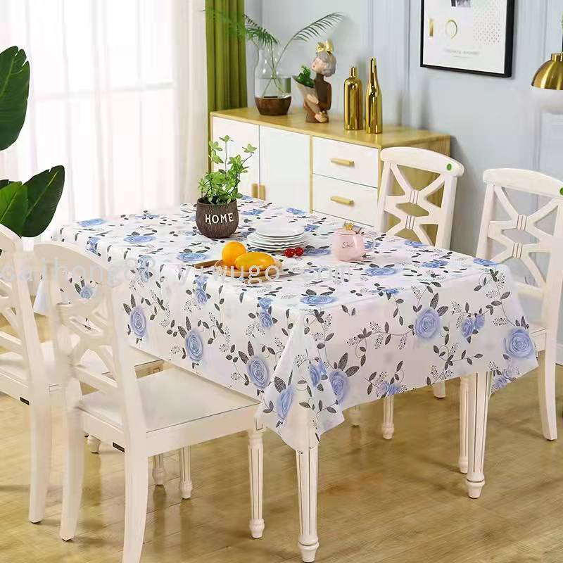 Hot-selling PEVA waterproof, no-wash round and rectangular tables, plant and flower tablecloths, disposable tablecloths for lazy people Specification drawing