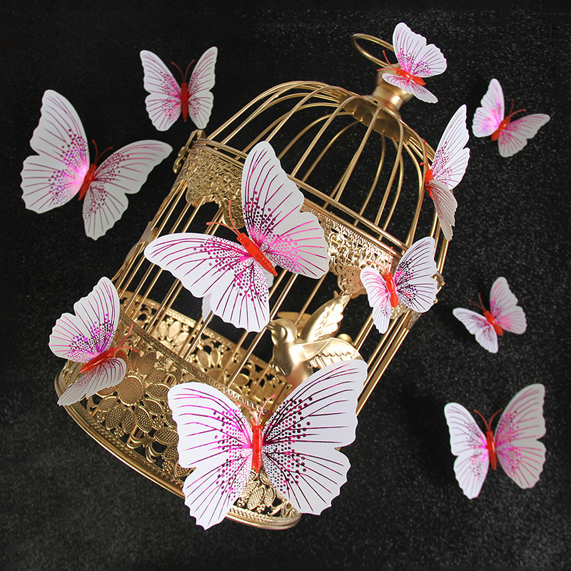 Three-dimensional gilded butterfly magnet, butterfly fridge magnet, PVC creative decoration, 3d three-dimensional butterfly craft, direct supply from the manufacturer Specification drawing