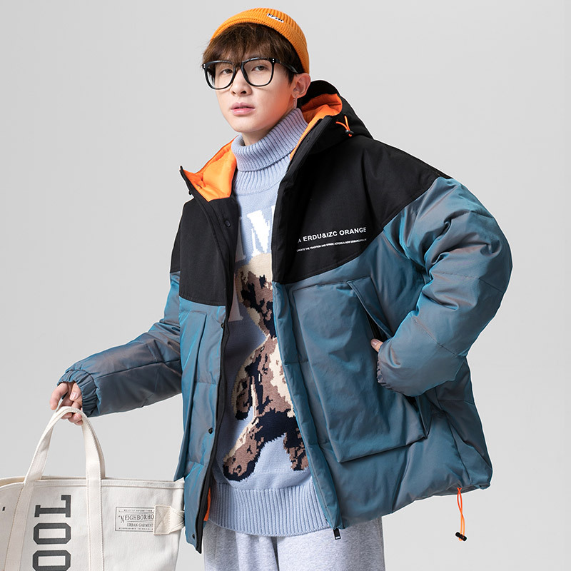 City men's clothing 202 winter new white eiderdown warm youth coat thickened daily men's leisure down jacket