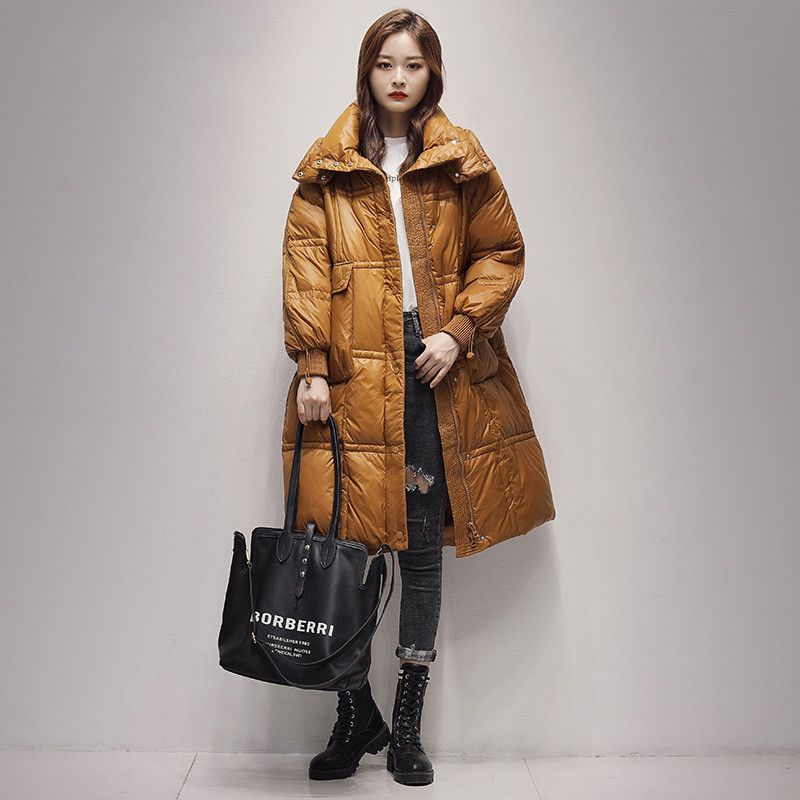 In the long down jacket female 202 winter new Korean women's 90 white down down jacket women's down jacket wholesale