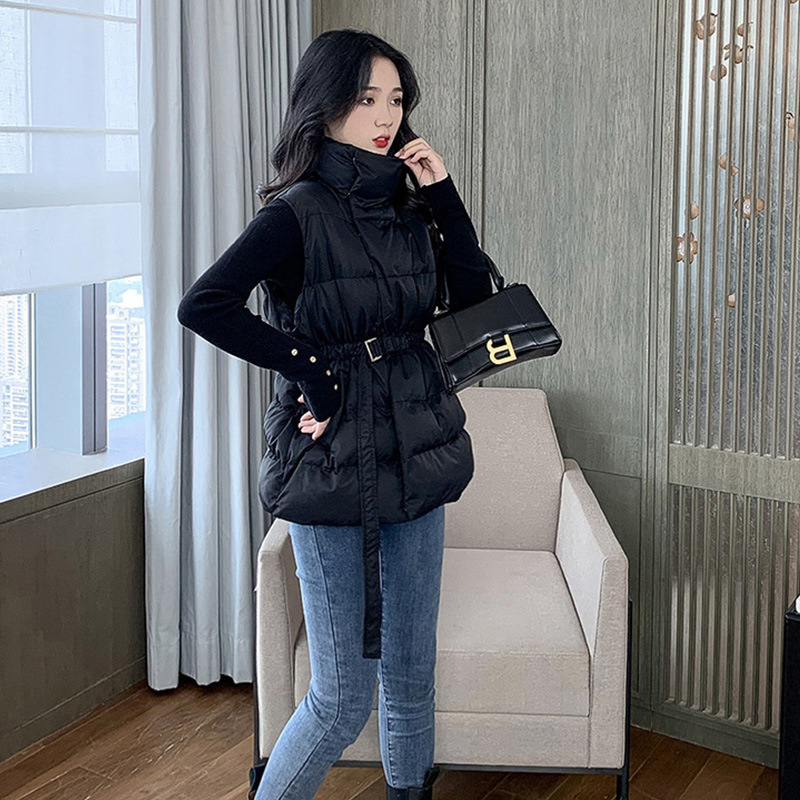 Down vest ladies winter 2021 new Korean version of short down women pinghu vest hair vest wholesale