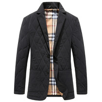 Men's cotton jacket light winter coat cotton suit winter jacket down cotton jacket business casual warm and heavy coat