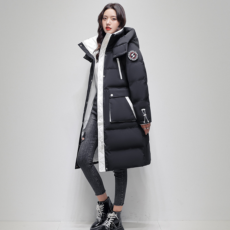 Down jacket female 202 winter new 90 down white duck down jacket medium length women's Korean large size down jacket