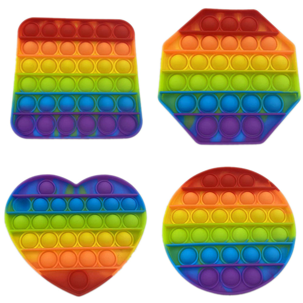 小号彩虹正方形八边形圆形桃心灭鼠先锋泡泡乐互动儿童益智小玩具