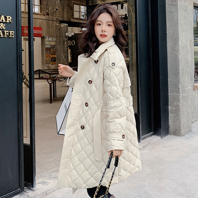 Mid long down jacket female 202 winter new 90 white down down jacket Korean women's down jacket wholesale