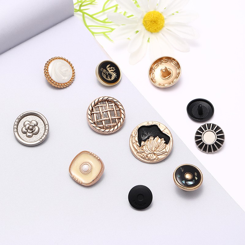 Factory source: British wheat ear crown button suit, metal overcoat button, fog gold college uniform, school uniform button, acrylic button
