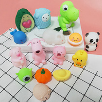 Cartoon lovely pink pig toys give vent to pig whole pig knead knead music knead call decompression give vent to toys