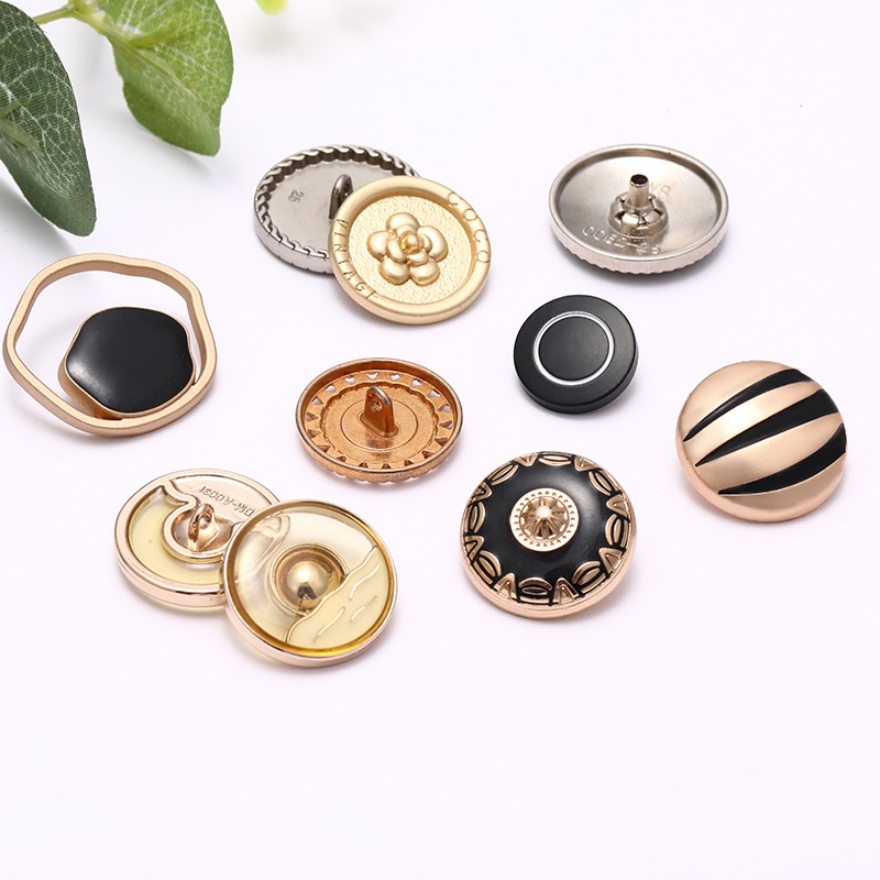New metal retro British college style school uniform button casual suit suit suit button woolen coat button details Picture